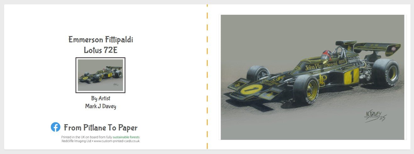 Emerson Fittipaldi’s Lotus 72E Ford Christmas Cards - Vroom Classics