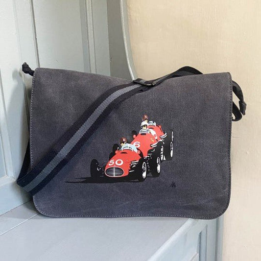 Ferrari Messenger Bag Charcoal - Vroom Classics