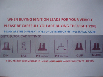 FIAT PANDA 652cc 141A0 (1980 - 1986) NEW IGNITION LEAD SET - OEK226 - Vroom Classics