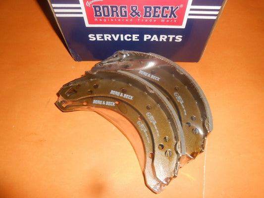 FORD ANGLIA 123E 1200cc (1962 - 67) REAR BRAKE SHOES - GENUINE BORG & BECK - Vroom Classics
