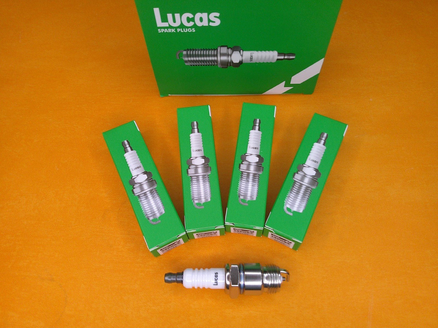 FORD CAPRI 1.6 2.0 OHC (1975 - 87) LUCAS SPARK PLUGS SET of 4 - Vroom Classics
