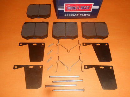 FORD CAPRI 3.0 GT E XL S(1972 - 81)NEW BRAKE PADS & FIXING KIT - GENUINE BORG & BECK - Vroom Classics