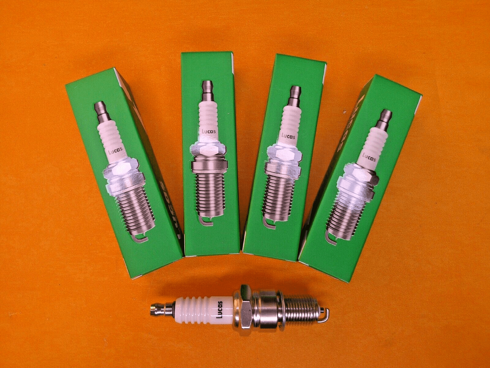 FORD CORSAIR 1500 & V4 (1963 - 71) SPARK PLUGS SET of 4 - GENUINE LUCAS - Vroom Classics