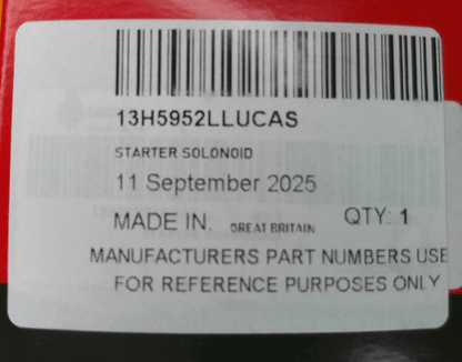 FORD CORSAIR 1.7 V4 2.0 V4 (1965-1971) LUCAS STARTER SOLENOID - Vroom Classics