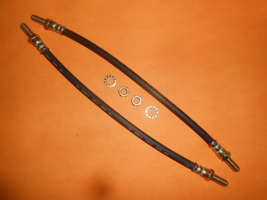 FORD CORTINA Mk2 1300 1600 (1967 - 1970) "370mm long" FRONT BRAKE HOSES PAIR - Vroom Classics