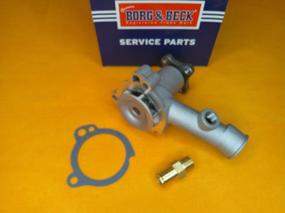 FORD ESCORT Mk1 1100 1300 1600 OHV(08/1970-75) NEW WATER PUMP + PIPE FITTING - Vroom Classics