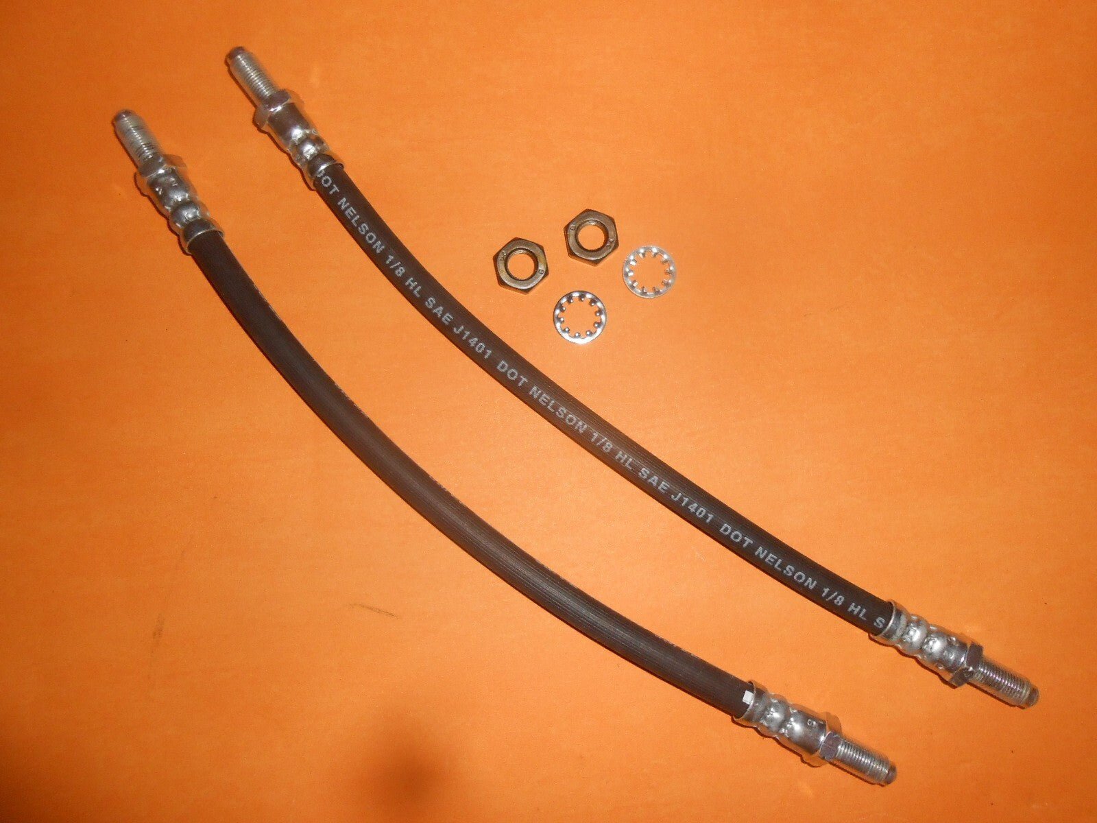 FORD ESCORT Mk1 (1968 - 75) 370mm total length REAR BRAKE HOSE PAIR - Vroom Classics