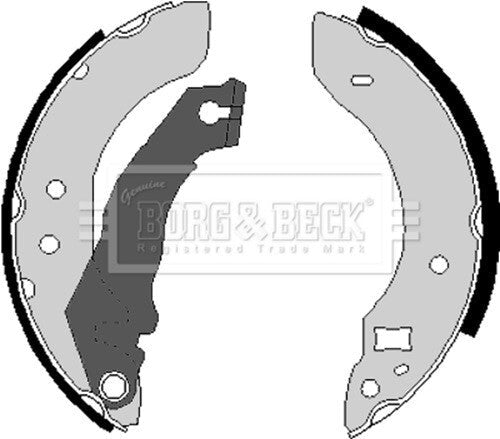 FORD ESCORT Mk3 1.1 1.3 1.6 (1980 - 86) NEW REAR BRAKE SHOES - GENUINE BORG & BECK - Vroom Classics