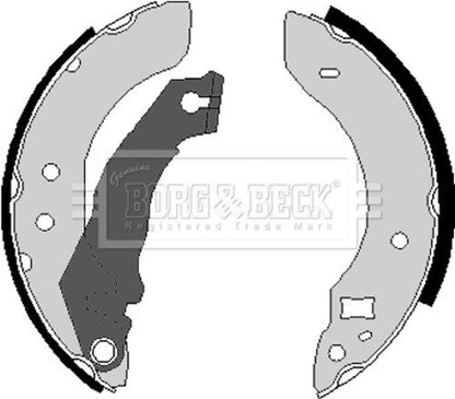 FORD ESCORT Mk3 1.1 1.3 1.6 (1980 - 86) NEW REAR BRAKE SHOES - GENUINE BORG & BECK - Vroom Classics