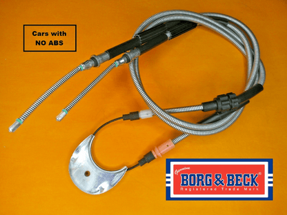 FORD ESCORT MK4 1100 1300 1600 1800 (1986 -1990) REAR HANDBRAKE CABLE "No ABS" - Vroom Classics