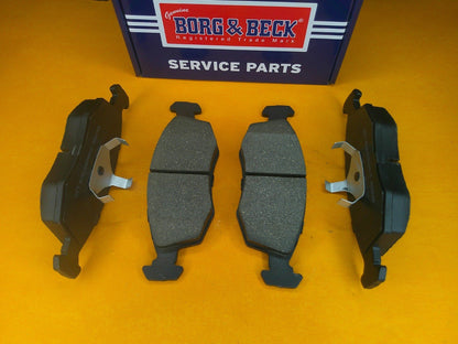 FORD ESCORT Mk4 1.6 Turbo RS (1986 - 90) FRONT BRAKE PADS - GENUINE BORG & BECK - Vroom Classics