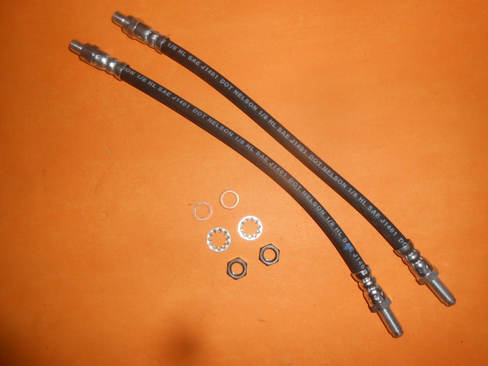 FORD POPULAR PREFECT ANGLIA 100E (1956 - 62) FRONT BRAKE HOSES PAIR - GBH206 - Vroom Classics
