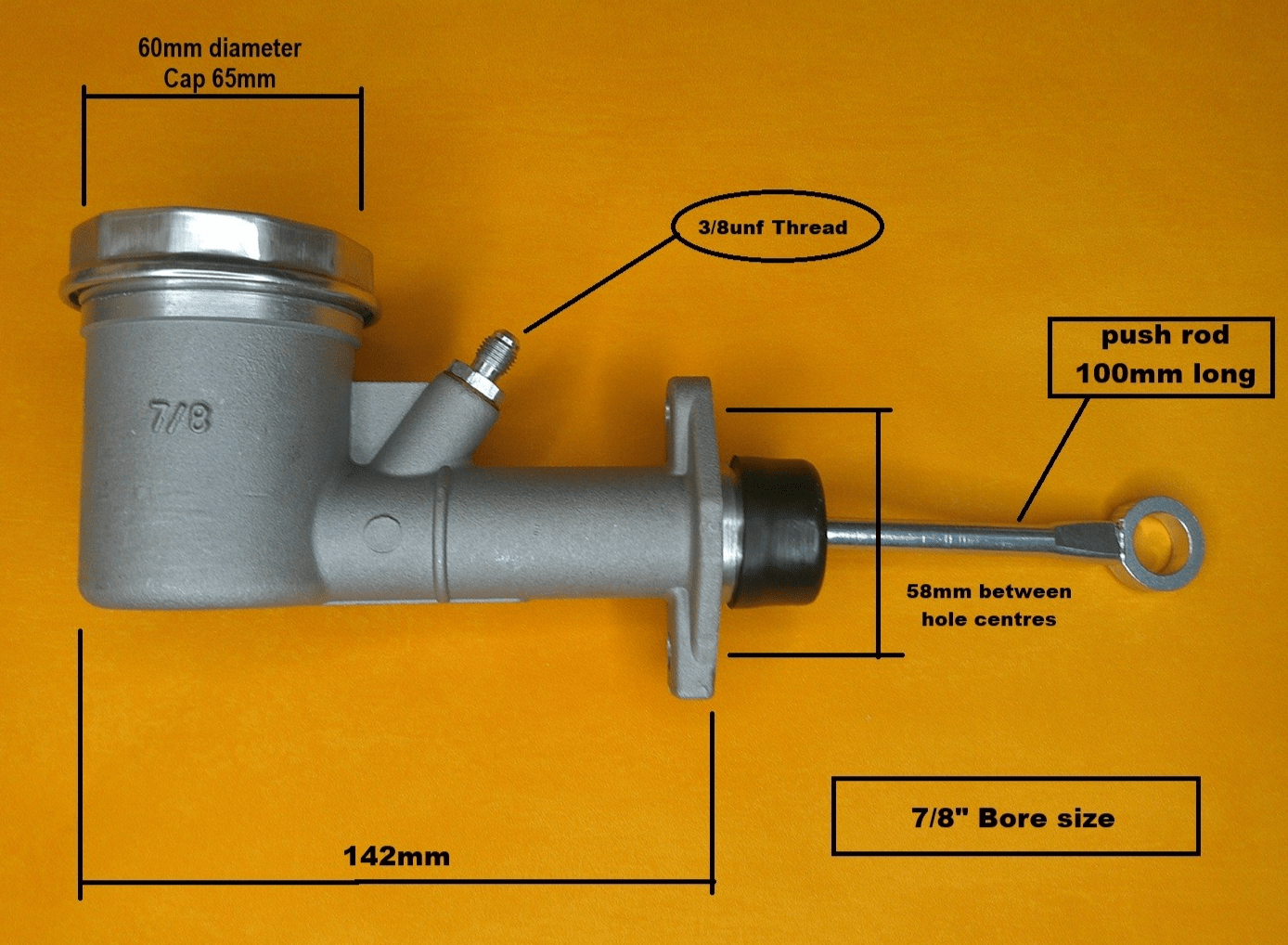 FORD ZODIAC Mk2 206E (1960-62) DISC BRAKE MASTER CYLINDER - 7/8" bore - Vroom Classics