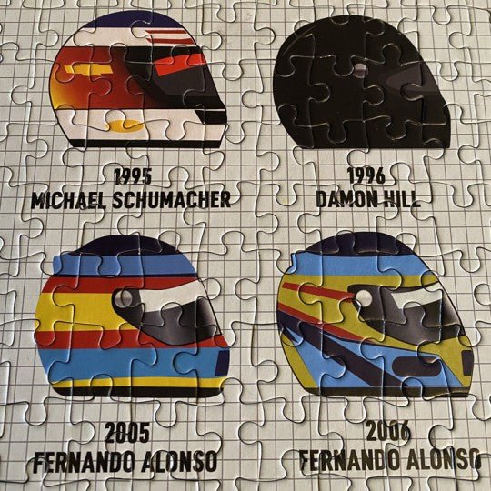 Formula 1 Helmets Through the Ages Jigsaw - Vroom Classics