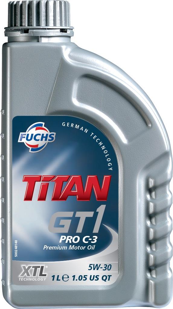 Fuchs Titan GT1 Pro C - 3 5W - 30 Engine Oil Lubricant 1 Litre ACEA C3 API SN - Vroom Classics