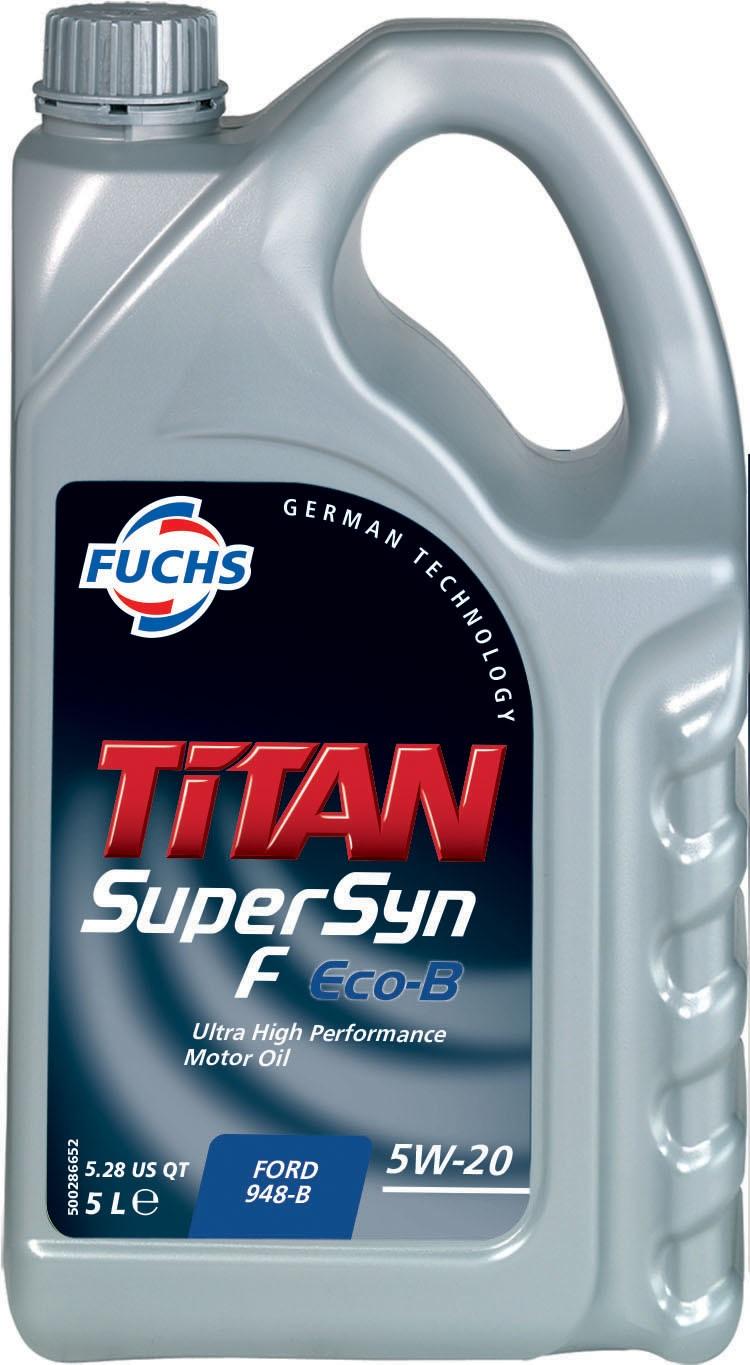 Fuchs Titan Supersyn F ECO - B 5W - 20 Engine Oil Lubricant 5 Litres ACEA A1/B1 - Vroom Classics