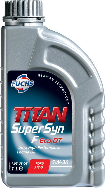 Fuchs Titan Supersyn F ECO - DT 5W - 30 Engine Oil Lubricant 1 Litre ACEA A1/B1 - Vroom Classics