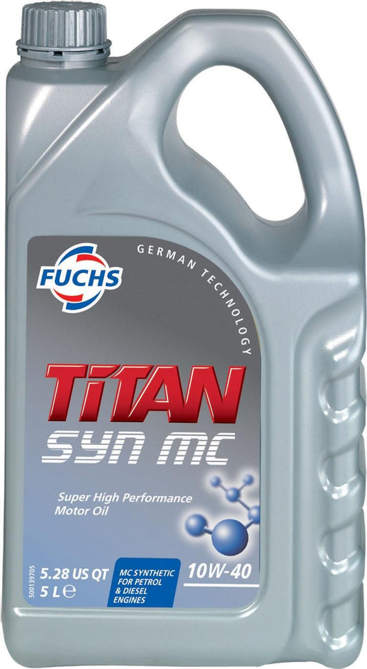Fuchs Titan SYN MC 10W - 40 Engine Oil Lubricant 5 Litres ACEA A3/B4 - Vroom Classics