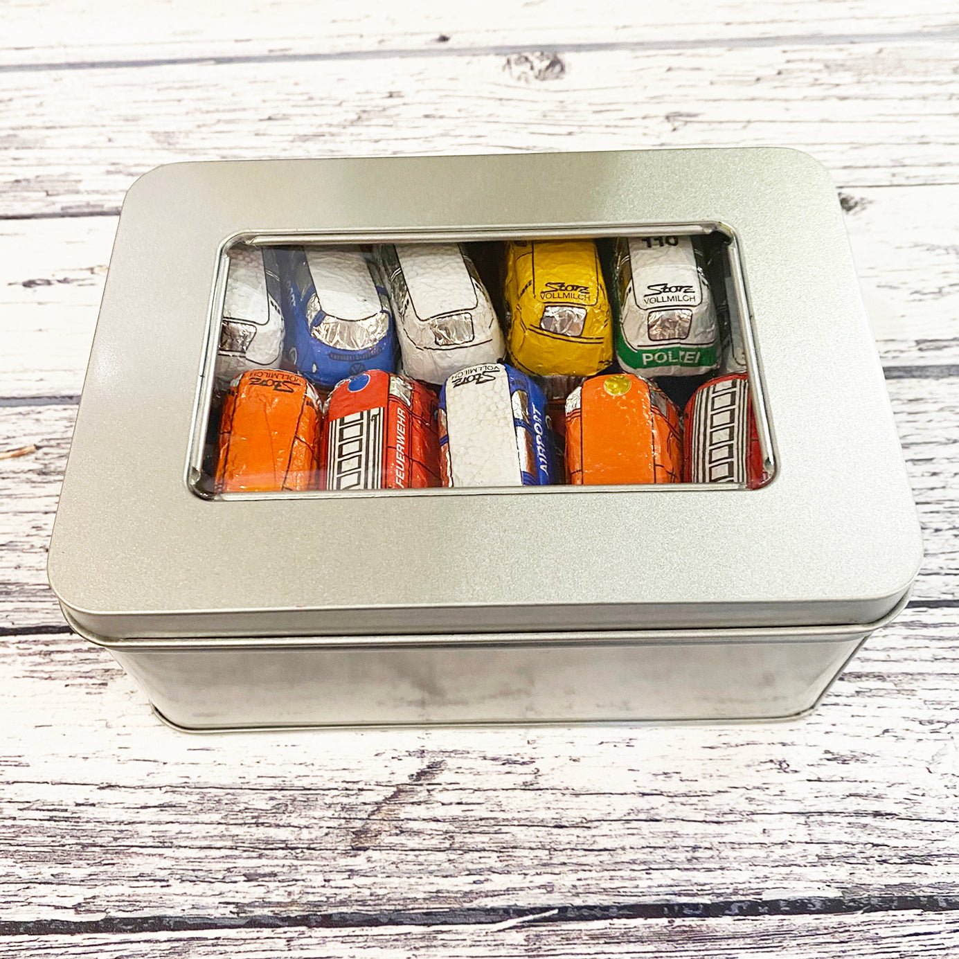 Gift Tin of Chocolate Campervan Buses - Vroom Classics