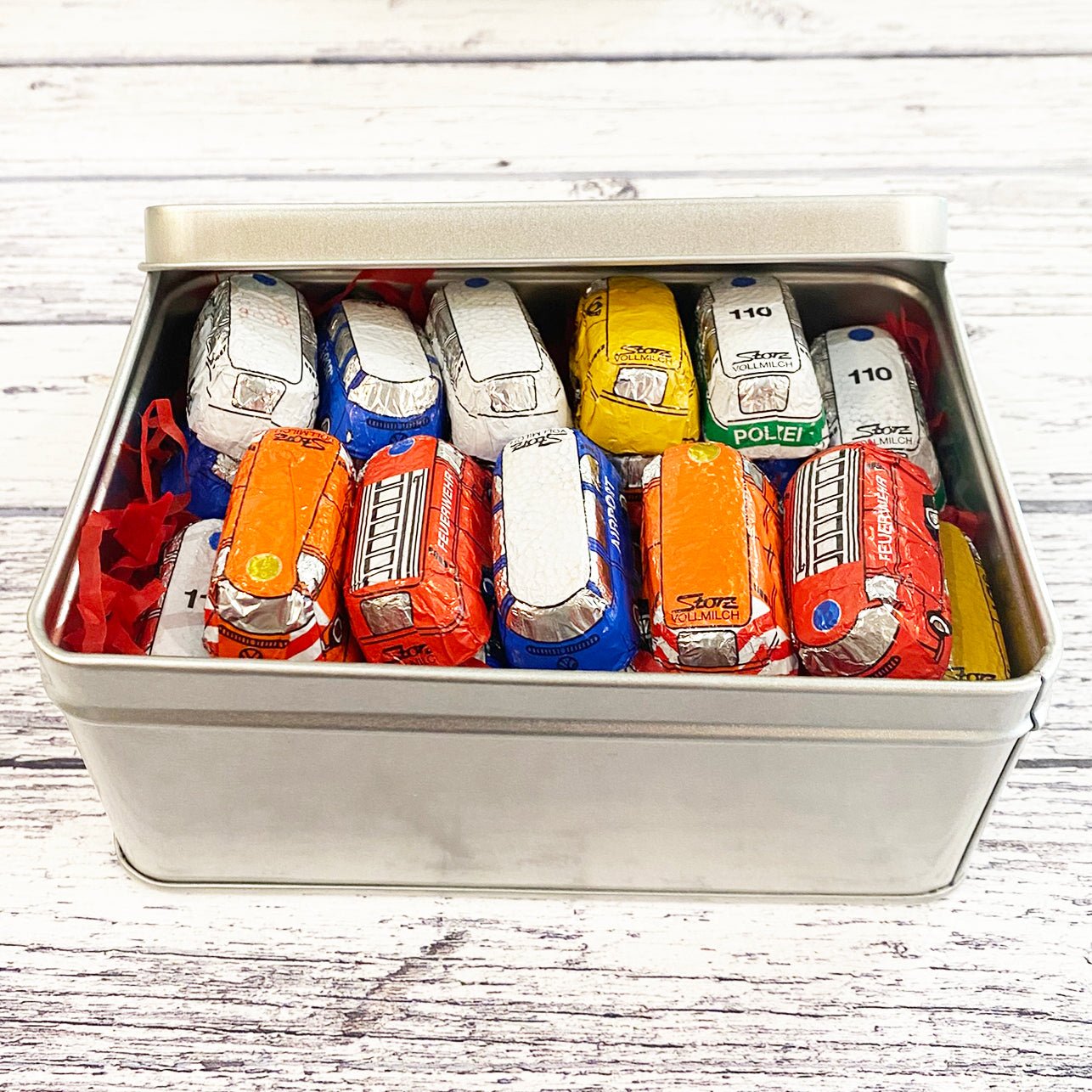 Gift Tin of Chocolate Campervan Buses - Vroom Classics