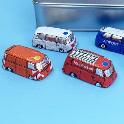 Gift Tin of Chocolate Campervan Buses - Vroom Classics
