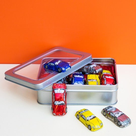 Gift Tin of Chocolate Sports Cars - Vroom Classics