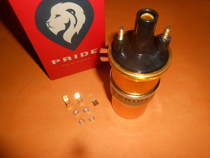GOLD SPORT STANDARD NON BALLAST 12V 3 ohm NEW IGNITION COIL - 8002 - Vroom Classics