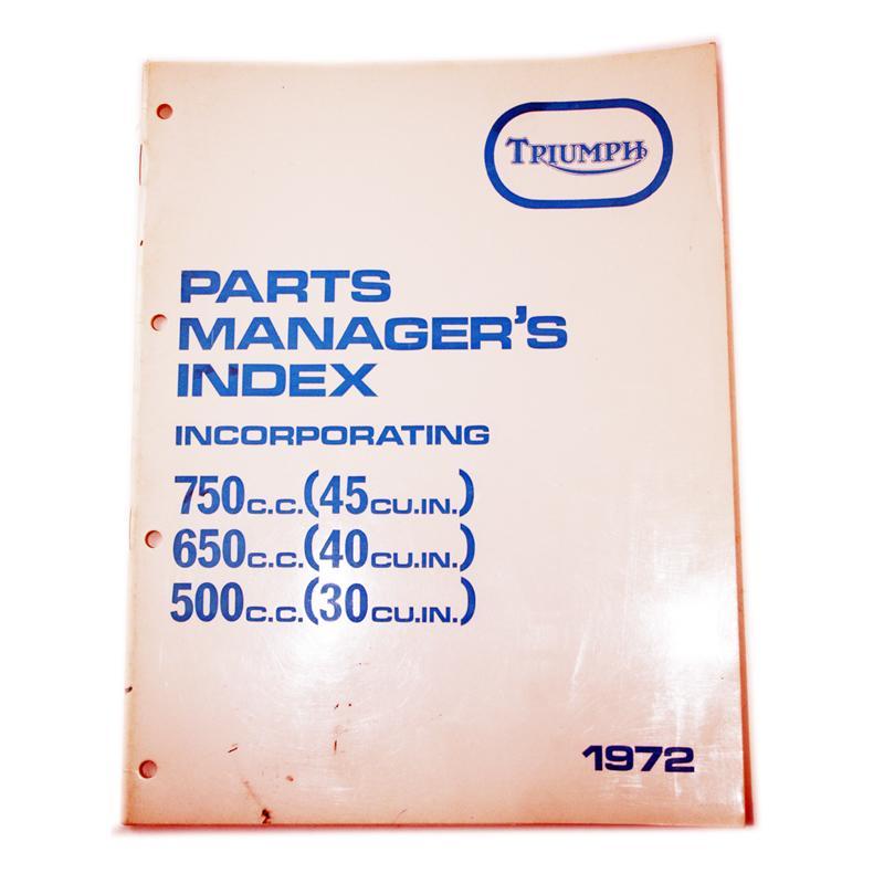 GS07293 - Parts Book - For Triumph Parts Manager 750cc/650cc/500cc (OEM 99 0959) - Vroom Classics