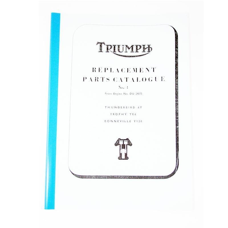 GS07473 - Parts Book For Triumph Thunderbird 6T,Trophy TR6,Bonneville T120 1966 - Vroom Classics