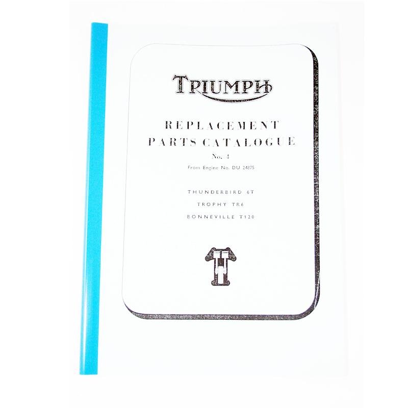 GS07473 - Parts Book For Triumph Thunderbird 6T,Trophy TR6,Bonneville T120 1966 - Vroom Classics