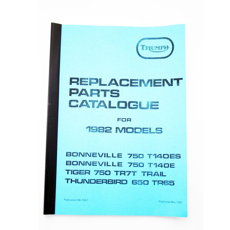 GS07474 - Parts Book For Triumph T140E, T140ES, TR7T, TR65 (1982) (OEM 99 7507) - Vroom Classics