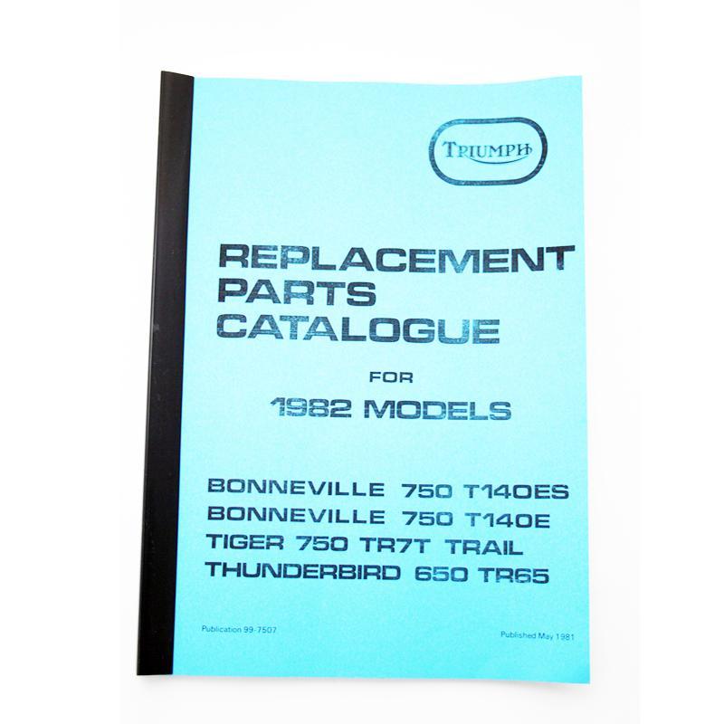 GS07474 - Parts Book For Triumph T140E, T140ES, TR7T, TR65 (1982) (OEM 99 7507) - Vroom Classics