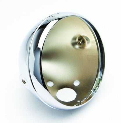 GS10158 - HEADLAMP SHELL - Lucas Replica chrome shell & rim 7" - Vroom Classics