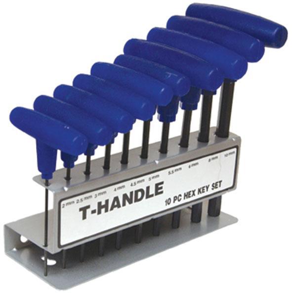 GS14036 - T - Handle Hex Key Set Professional design increases turning power. - Vroom Classics