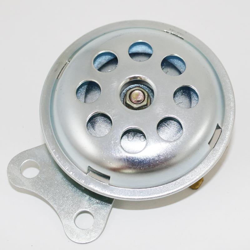 GS16014 - Horn - UNIVERSAL Small 6V, 65mm dia,r Zinc plated,28mm apart. - Vroom Classics
