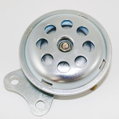 GS16014 - Horn - UNIVERSAL Small 6V, 65mm dia,r Zinc plated,28mm apart. - Vroom Classics