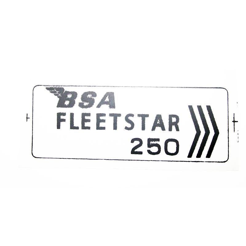 GS49284 - TRANSFER. - BSA Fleetstar 250 Black/Gold/White 1969. - Vroom Classics