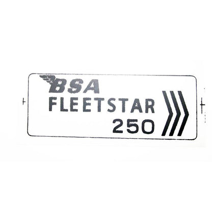 GS49284 - TRANSFER. - BSA Fleetstar 250 Black/Gold/White 1969. - Vroom Classics