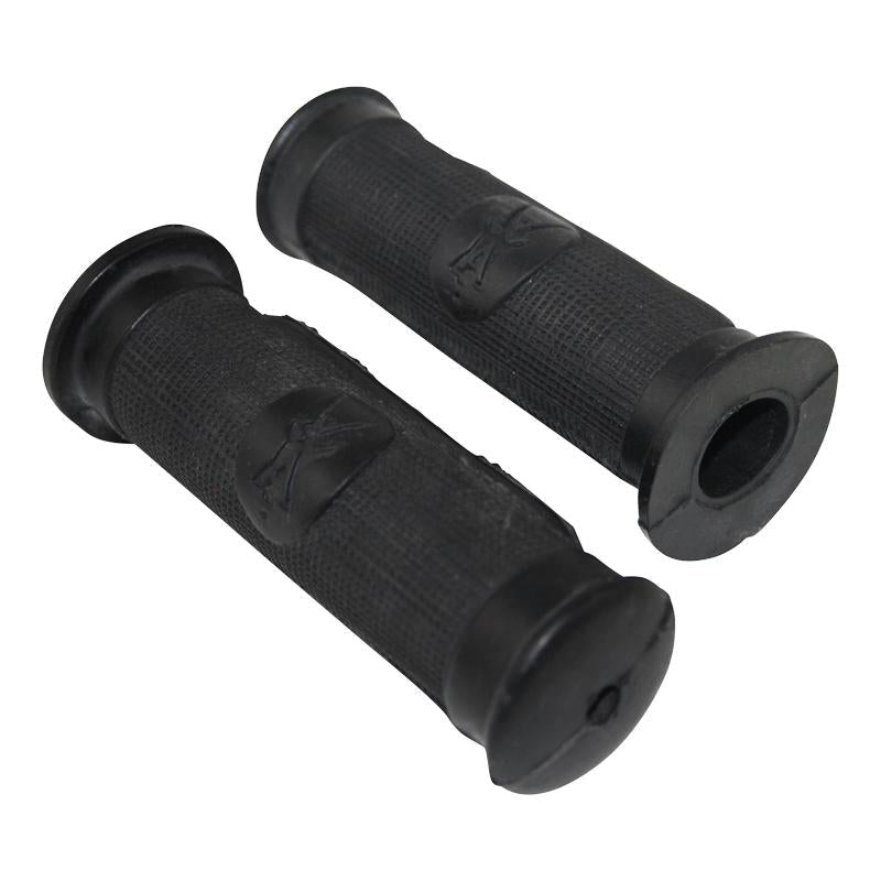GS50226 - HANDLEBAR GRIPS - Ariel Black with logo,Unit of Sale: Pairs. - Vroom Classics