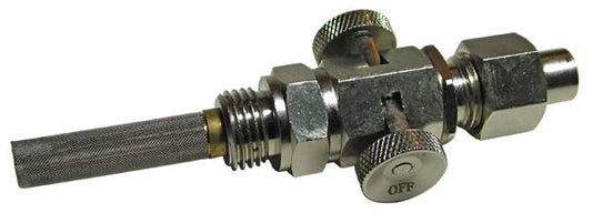 GS73066N - Universal Push on, pull - off fuel tap wih nut,spigot,filtergauze - Vroom Classics