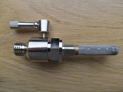 GS73082N - PETROL TAP - Universal Round lever type fuel tap 1/8'' x 7/16'' - Vroom Classics