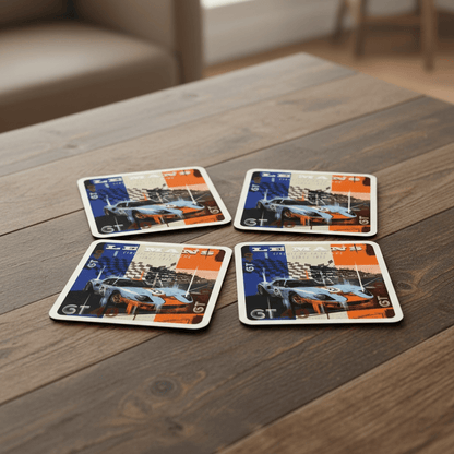 Gulf Ford GT40 Pop Art Coasters - Vroom Classics
