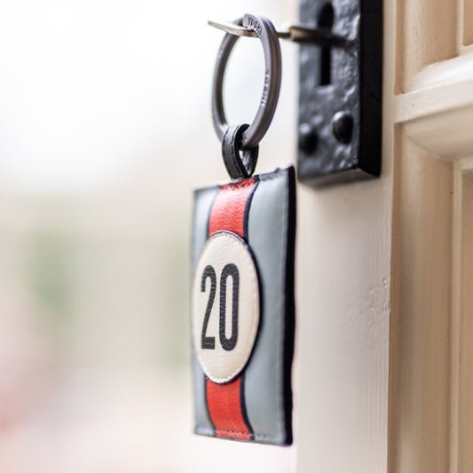 No 20 Blue Gulf Racing Stripe Keyring