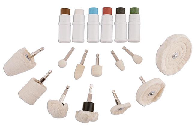 Gunson 77097 Polishing Kit - 18pc - suitable for a variety of materials - Vroom Classics