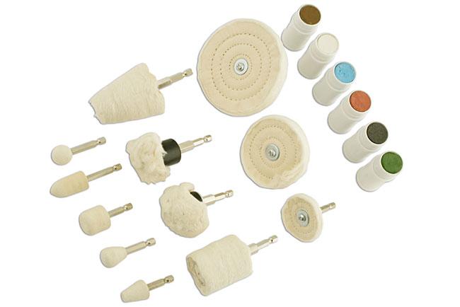 Gunson 77097 Polishing Kit - 18pc - suitable for a variety of materials - Vroom Classics