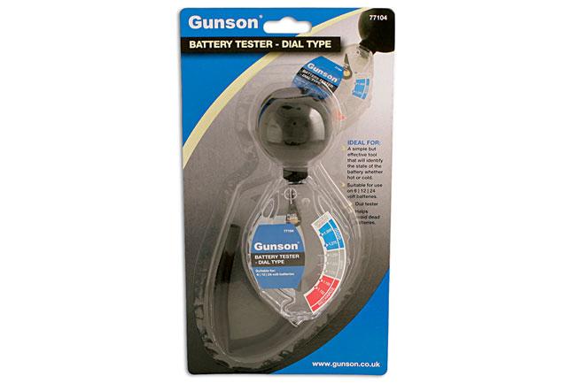 Gunson 77104 Battery Tester Dial Type - Suitable for use on 6|12|24v batteries - Vroom Classics