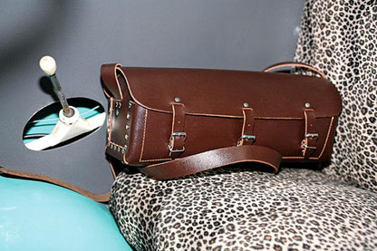 Gunson 77127 Classic Leather Tool Bag - Heavy duty oiled leather w studded trim - Vroom Classics
