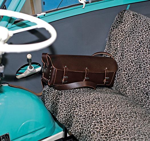 Gunson 77127 Classic Leather Tool Bag - Heavy duty oiled leather w studded trim - Vroom Classics