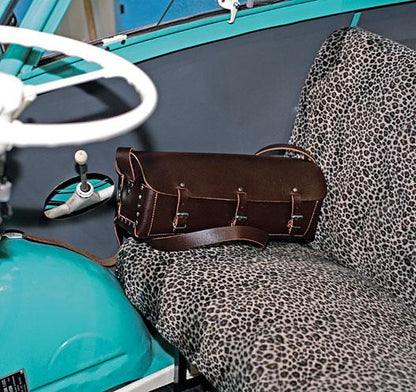 Gunson 77127 Classic Leather Tool Bag - Heavy duty oiled leather w studded trim - Vroom Classics