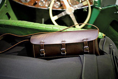 Gunson 77127 Classic Leather Tool Bag - Heavy duty oiled leather w studded trim - Vroom Classics